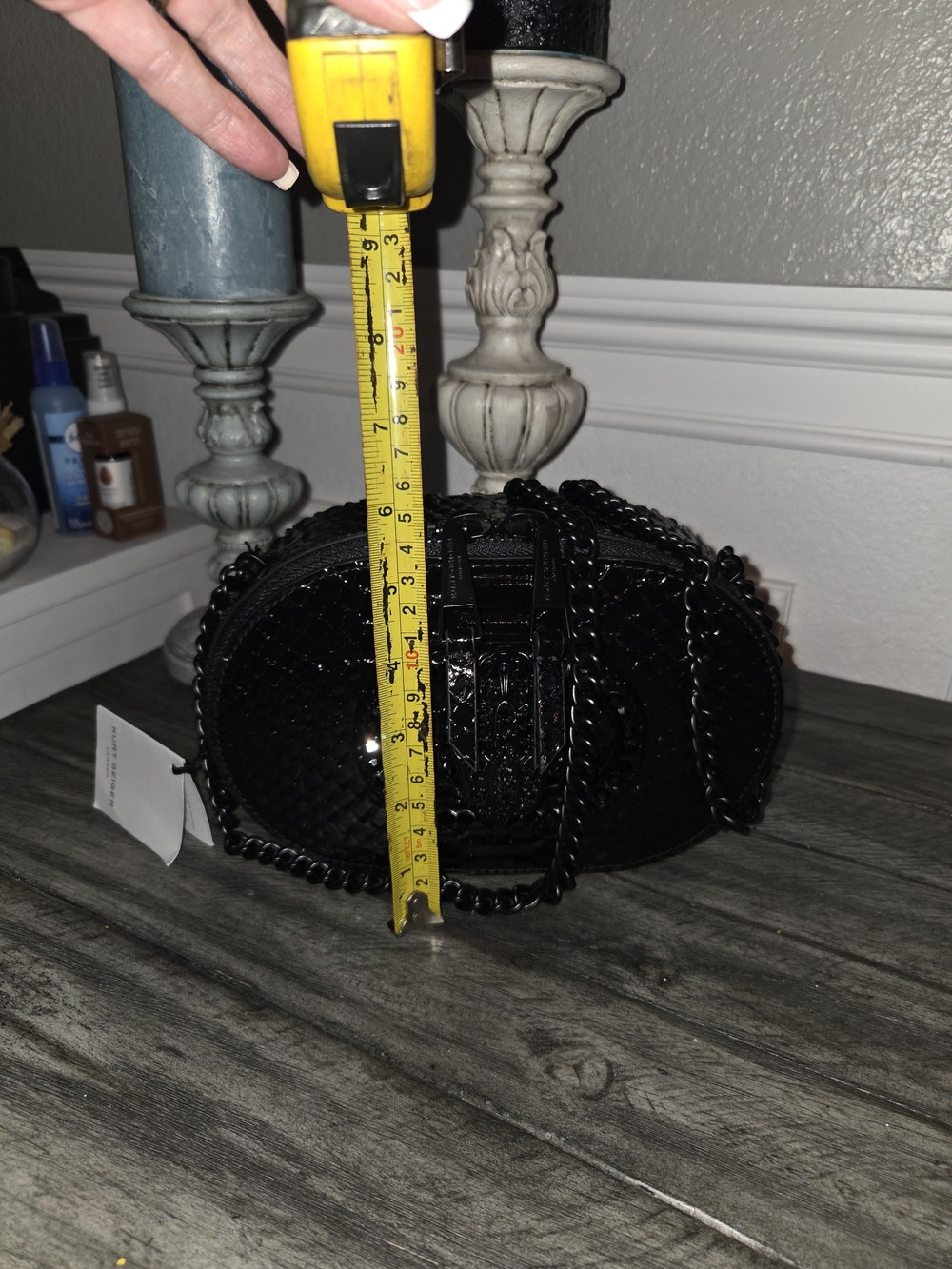 Kurt Geiger Black Textured Crossbody Bag with Matching Wallet - Picture 3 of 14